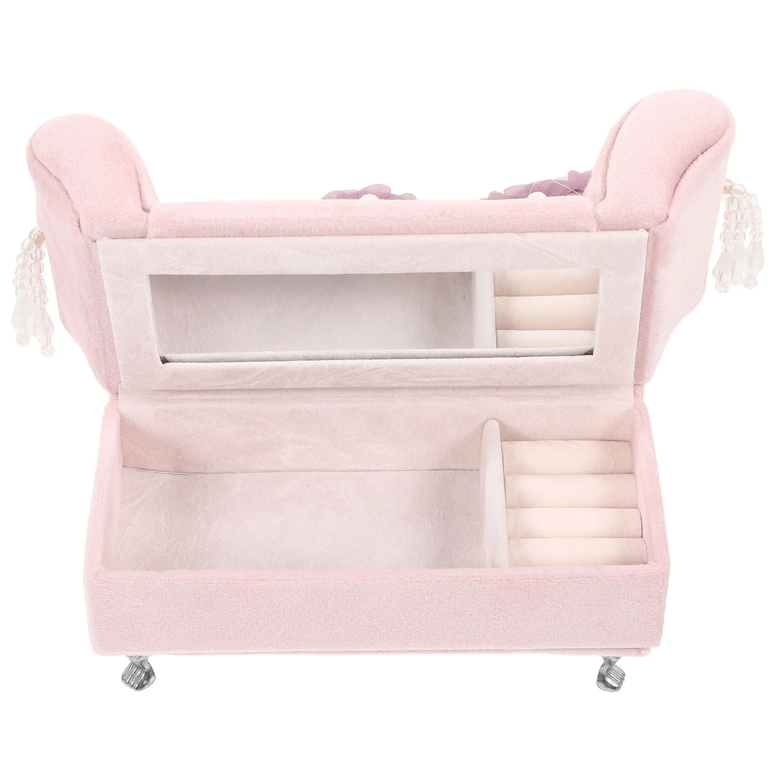 

Jewelry Case Cute Trinket Box Fabric Couch Style Storage Organizer Table Centerpiece Decorative Jewelry Holder Small Storage Box