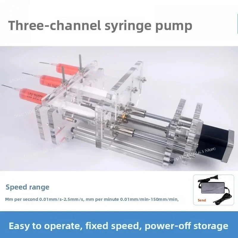 High Precision 3-Channel Micro Syringe Pump Adjustable Flow Lab Liquid Dispenser Auto Sample Injection Pump Industrial