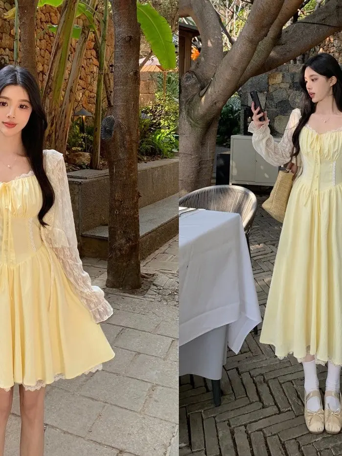 

plus Size Women's Dress Slimming A-Line Skirt Gentle Style Waist-Cinching Summer New Arrival Polyester Fiber Pear Shape