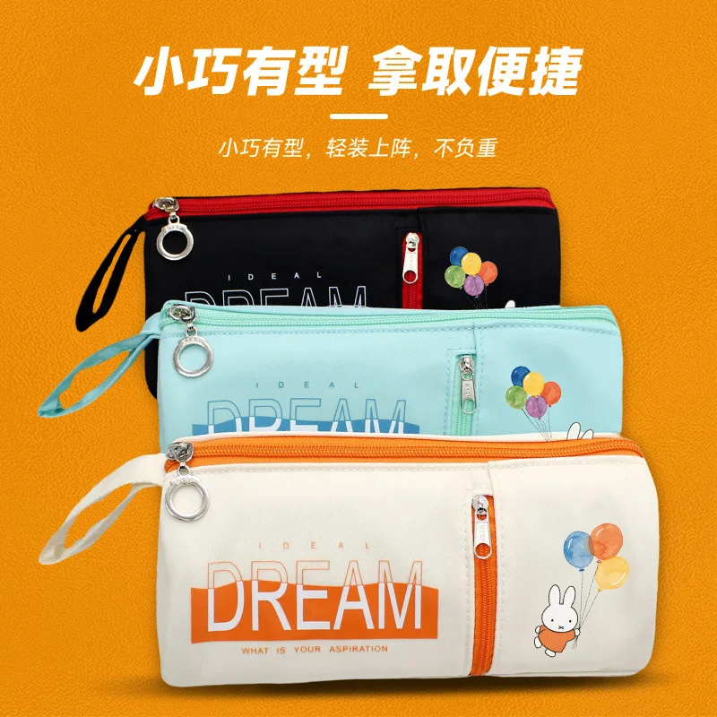 

Cartoon Miffy Pencil Case Kawaii Balloon Miffy Rabbit Student Creative Pencil Box Large Capacityunisex Stationery Storage Bag