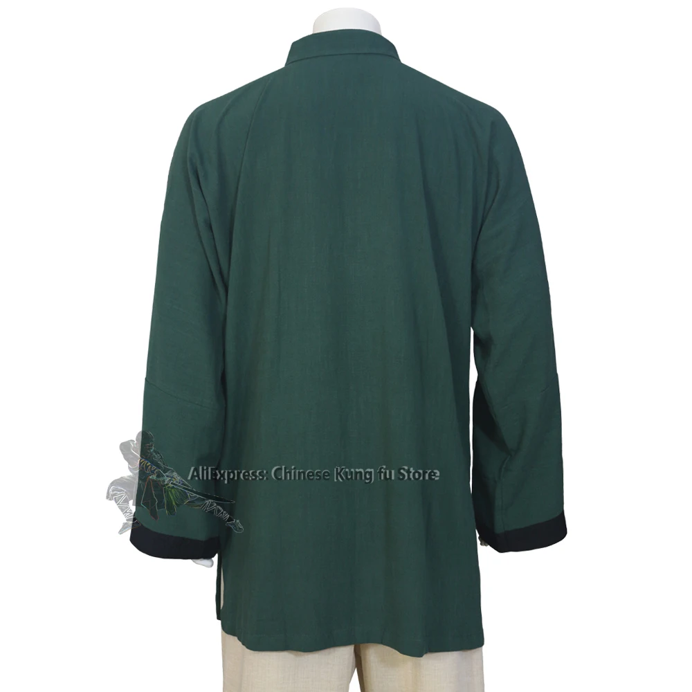 20 Colors Soft Thick Cotton Martial arts Kung fu Jacket Tai Chi Wing Chun Top Zen Meditation Clothing