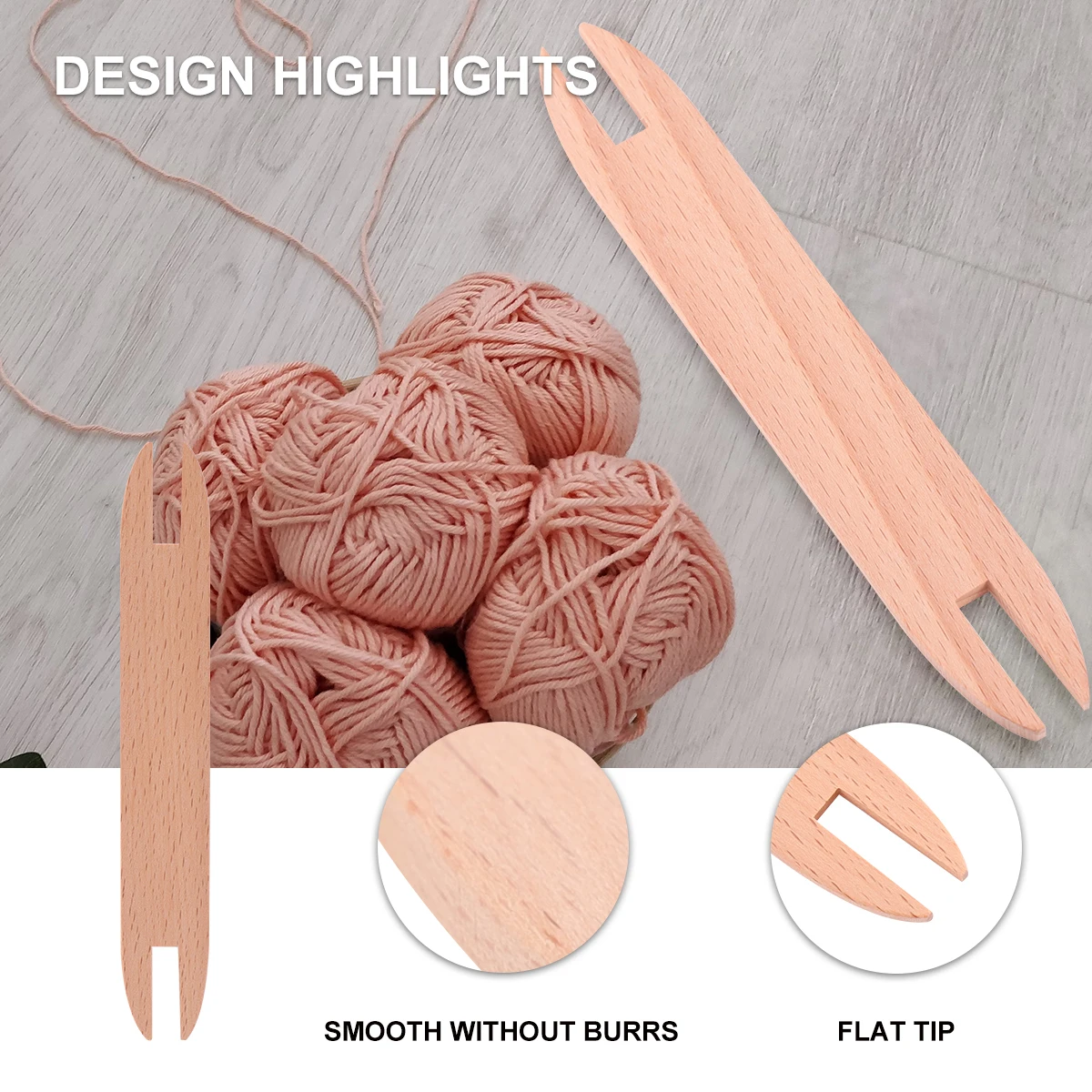 

Weaving Tool Shuttle Mini Woven Tapestry Knitting Scarves Diy Craft Repair Bows Wooden Making Tools Crochet