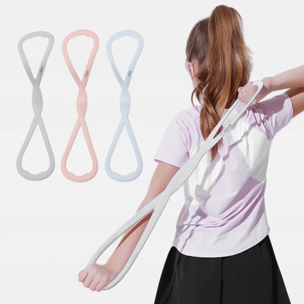 Figure 8 Resistance Bands 25/35 LB Soft Silicone Exercise Bands Quick Rebound Portable Exercise Elastic Pull Bands Home Fitness