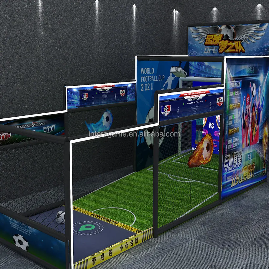 Cheap Indoor Projection Football Game System Interactive Soccer Simulator for Gamified Sports Education and Play