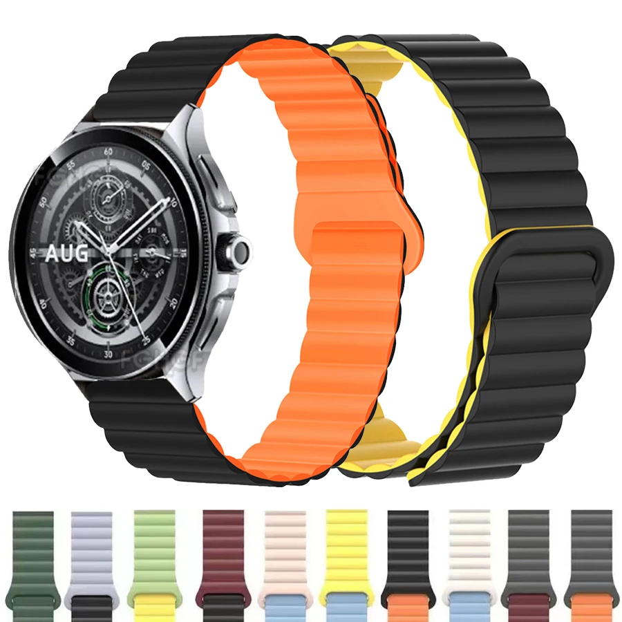 Silicone Magnetic Strap For Xiaomi Watch 2 Pro Wristband Bracelet For Mi Watch S3/Color 2/S1 Active/S2 42 46mm Smart Watch Band