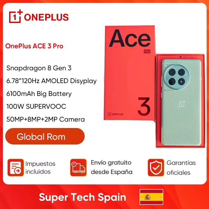 OnePlus ACE 3 Pro Smartphones 5G Snapdragon 8 Gen 3 6.78”120Hz Disyplay 50MP Camera 6100mAh Battery 100W SUPERVOOC Global Rom