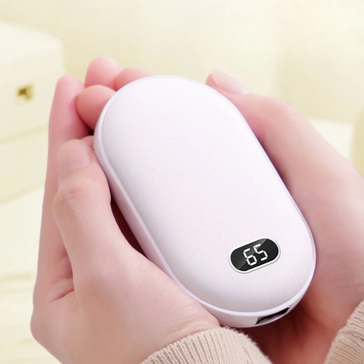 

Double-sided Heating with Two Temperature Settings, This Pocket Hand Warmer Can Be Recharged Hand Warmth