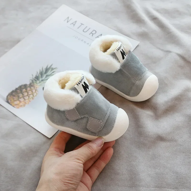 

Autumn Winter Baby Girls Boys Snow Boots Newborn Infant Toddler Shoes Children Plush Outdoor Boots Non-slip Kids Shoes