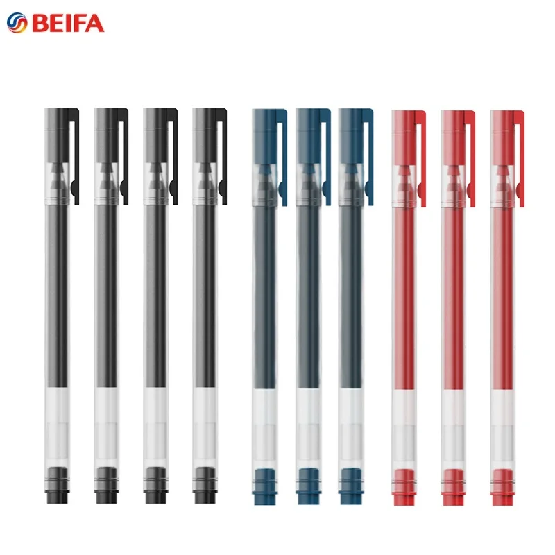 Beifa 10pc/5pc Gel Pens Set Super Durable High capacity Sign Pen Pучка 1800M Writing boligrafo School Office Stationery Supplies