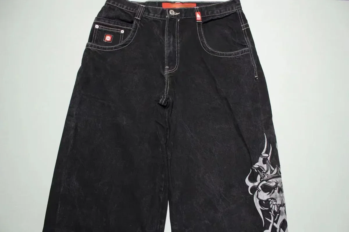 2024 amerykańska moda Vintage gotycki dżinsy z nadrukami kobiety nowy Trend hip-hopowy uliczny workowate dżinsy para Harajuku Joker leniwy wiatr Jeans kobiety