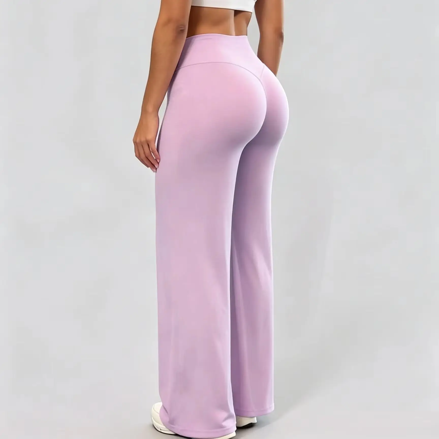 Women's Straight Leg Yoga Pants Hip Lifting Wide Leg Breathable Casual Leisure Fitness Pants Outdoor Sports Running Pants
