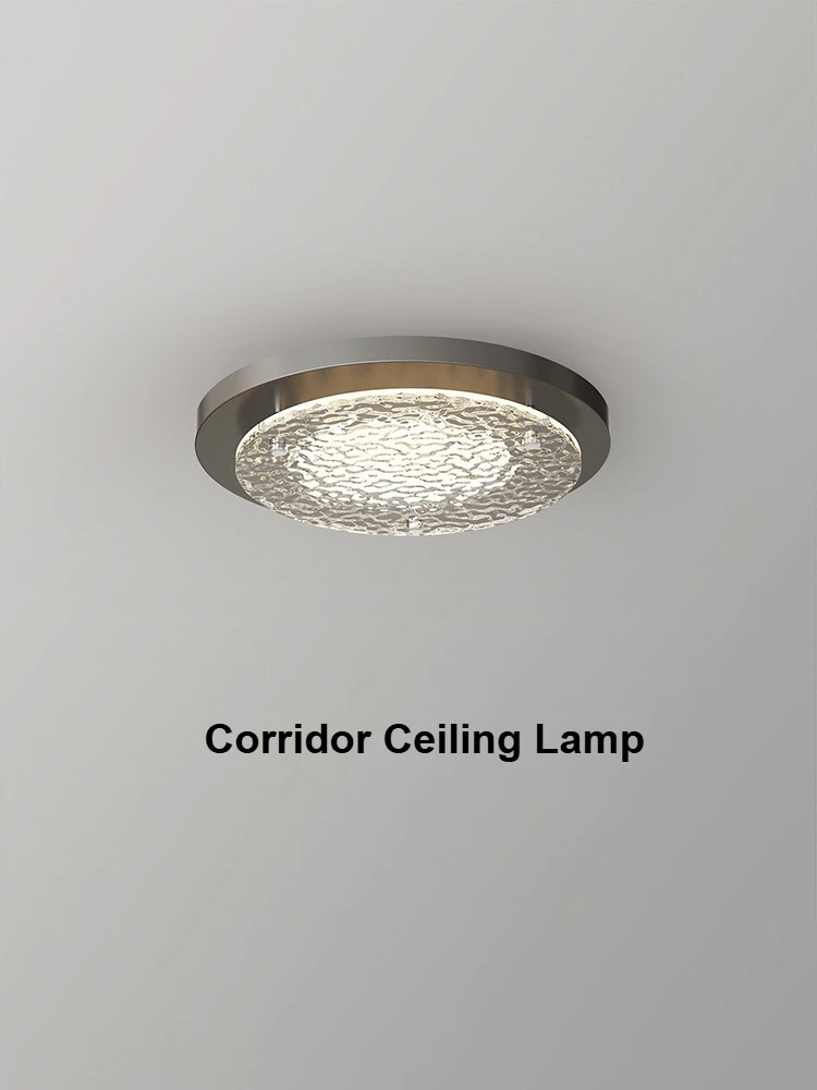 Bauhaus minimalist aisle ceiling light Living Room Crystal acrylic Ceiling Lamp Square round LED bedroom home decor lighting
