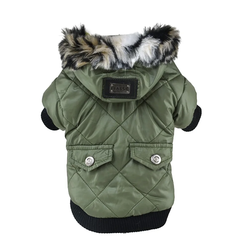 

Stylish Pet Winter Clothes For Puppy Dog Warm Cozy Coat Party Costume Zipper Closure Size Outdoor Jogging Walking