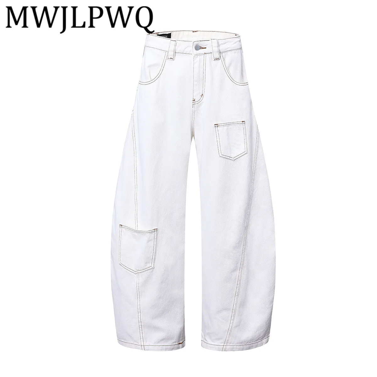

MWJLPWQ Простые джинсы-мачете в американском стиле, прямые брюки-карго, длинные брюки-карго, модные, весна-осень 2021, 21391