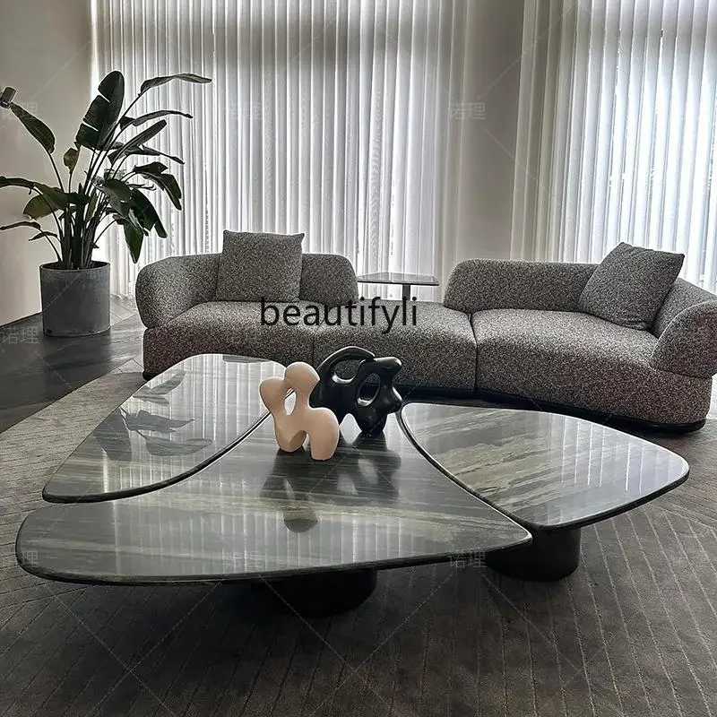 

Great discounts Italian light luxury modern special-shaped irregular villa model room design sense living room combination coffe