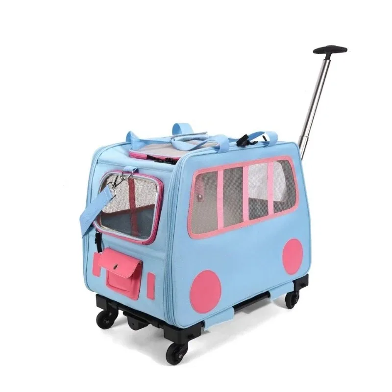 Touring Car Zipper Sealed Backpack Out Luggage Capacity Portable Pet Cart Dog Breathable Pet