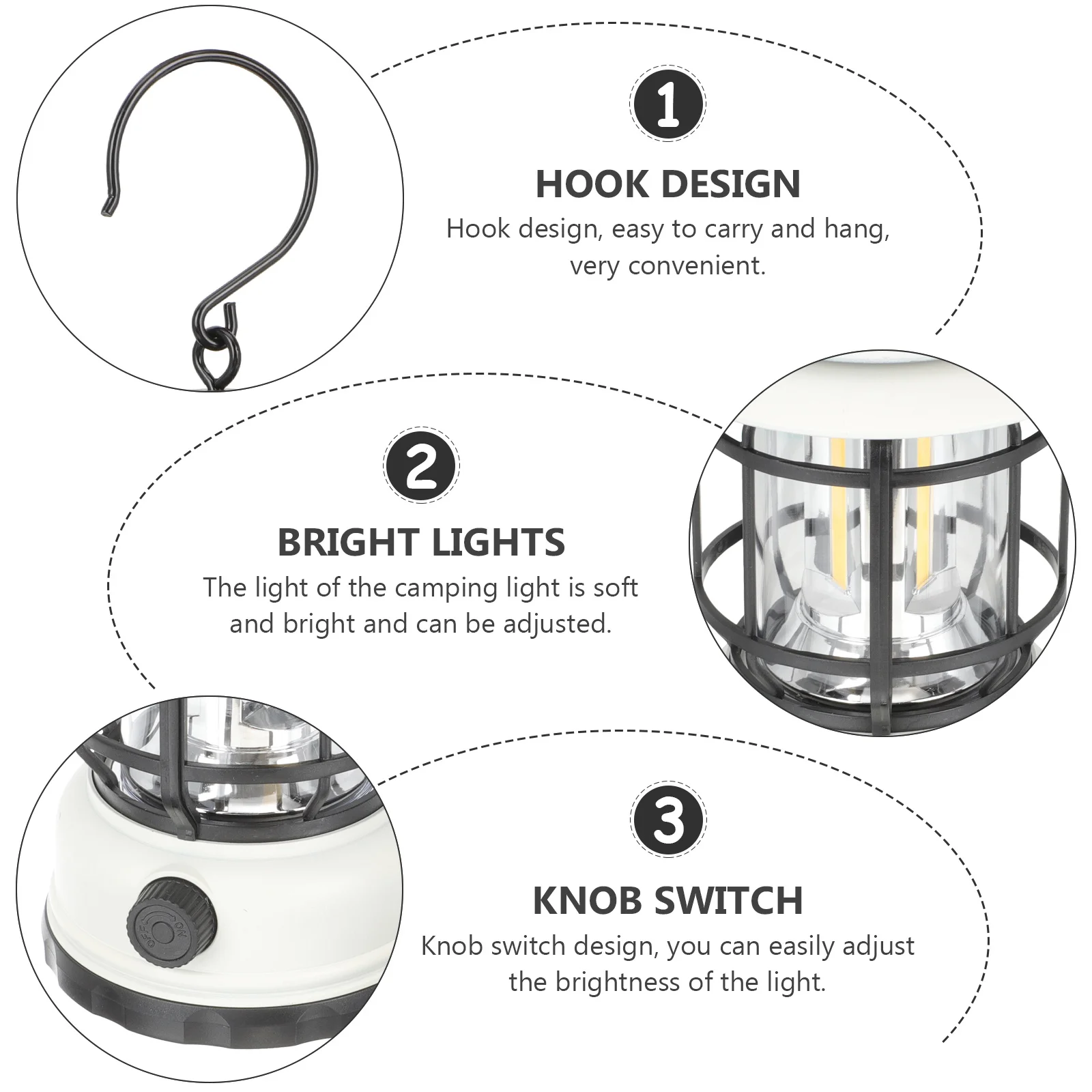 

Retro Wear-Resistant Tent Light Portable Camping Lamp Handheld Adjustable Brightness Outdoor Tent Supply Outdoor Camping Light