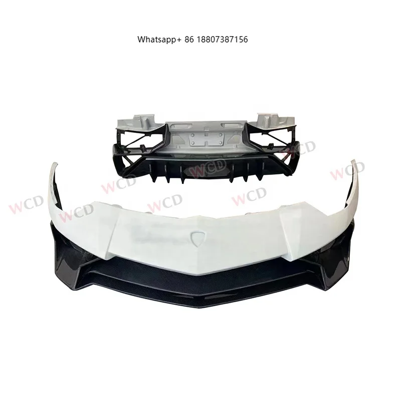 SV Style Carbon Fiber+FRP forLamborghin Aventador Bodykit LP700 LP720 LP750 2011+Front Bumper Rear Back Bar Spoiler
