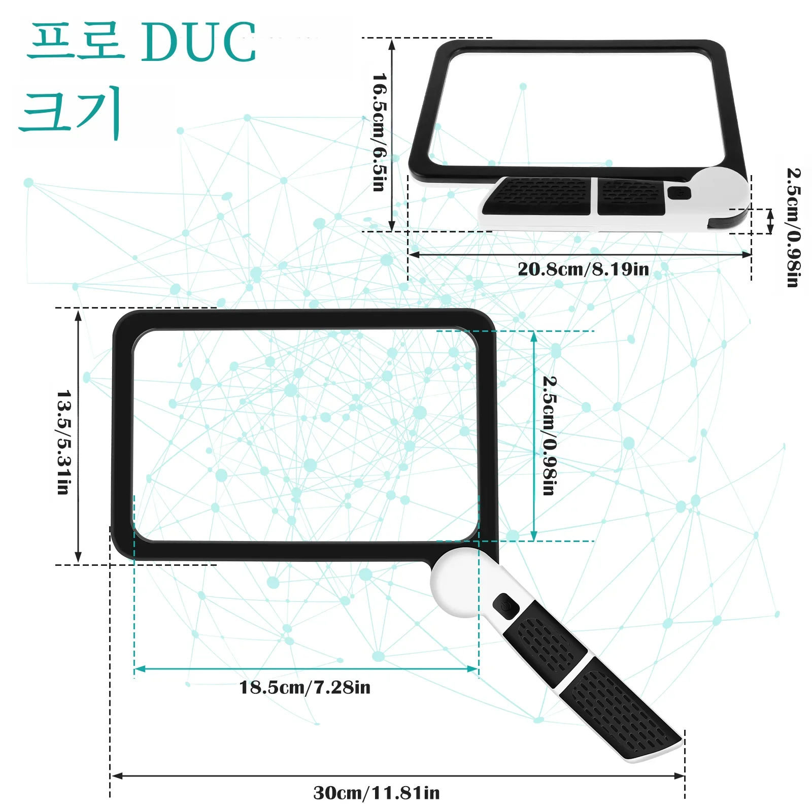 5X Magnifying Glass with 48 Adjustable LED Light High Clarity Ergonomic Handheld Magnifier Seniors Reading Magnifier Glass