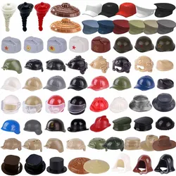 MOC Soldiers Figures Accessories Building Blocks Soviet Helmet Officer Cap Baseball Cap Military Weapen Army Accessory Brick Toy