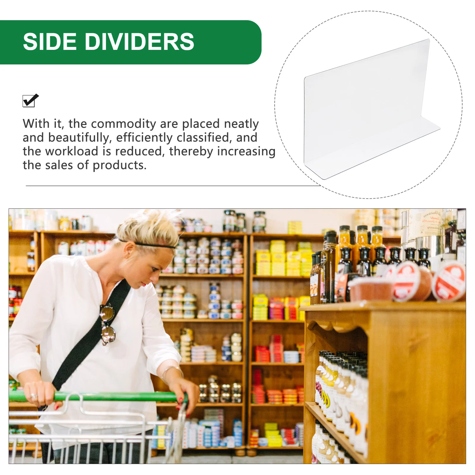 Shelf Divider Dividers Separator Clear Closet Side Goods Commodity Separators Clapboard Store T Acrylic Pvc Classification Rack