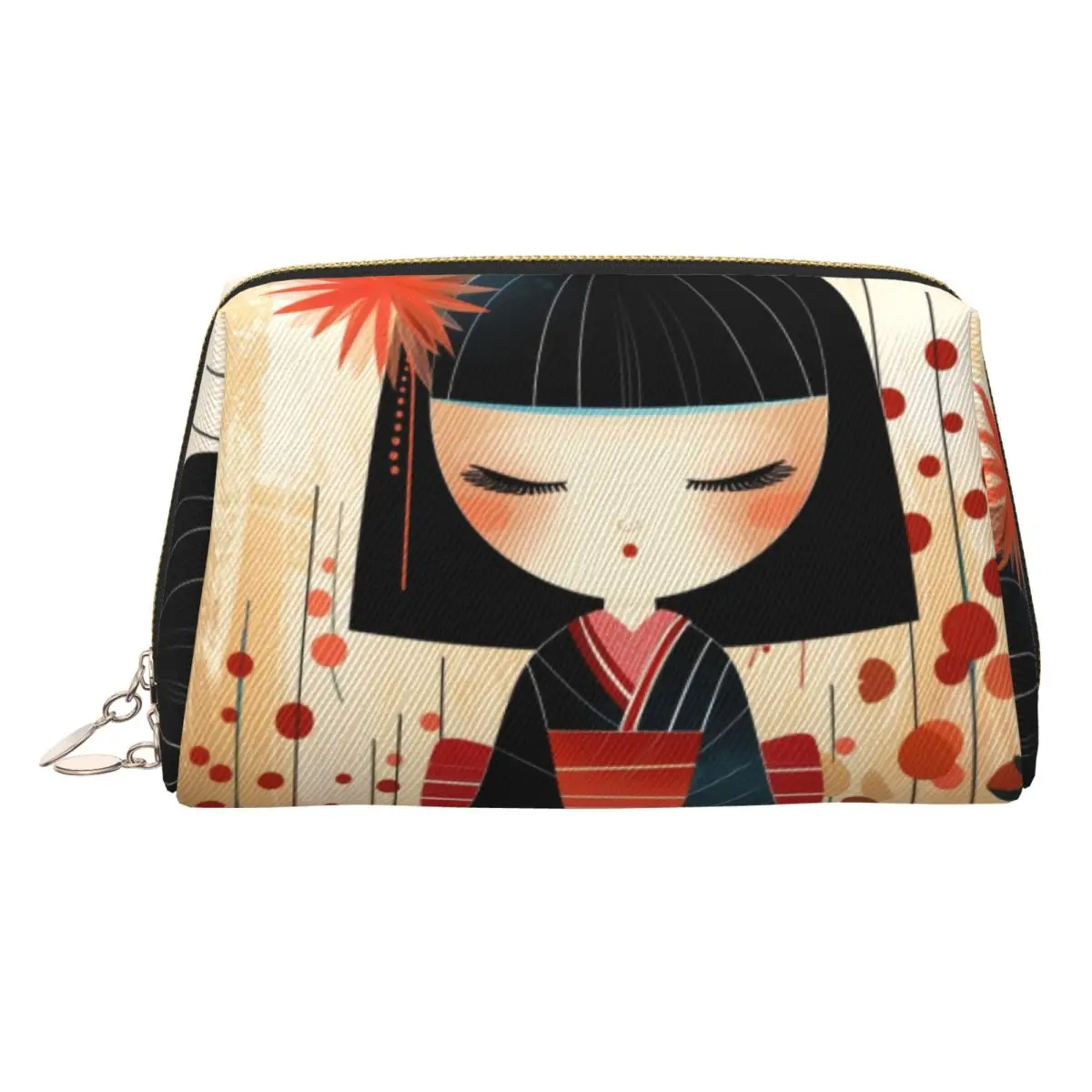 

Японское кимоно для девочек на заказ, кукла Кокеши, дорожная косметичка, женский органайзер для туалетных принадлежностей и макияжа, женский комплект для хранения красоты Dopp