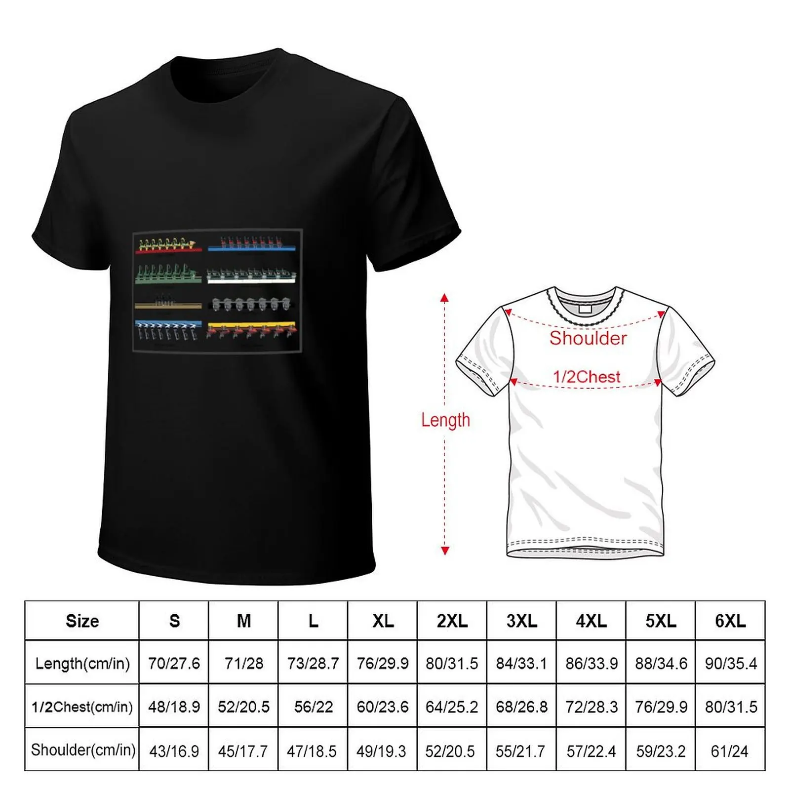 Bolliger and Mabillard B&M Rollercoaster Range Design T-Shirt Classic Graphic Short Sleeve Top