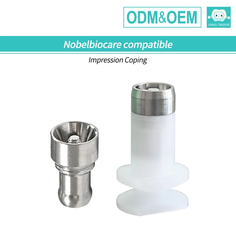 6set Composite Closed Tray Impression Coping + Implant Analog + Titanium Base – Compatible with Nobel Biocare fast shipping