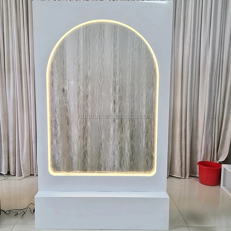 custom.Factory Wedding Entrance Welcome Sign Metal Waterfall Backdrop Fountain Glass Panel Stand Party Event