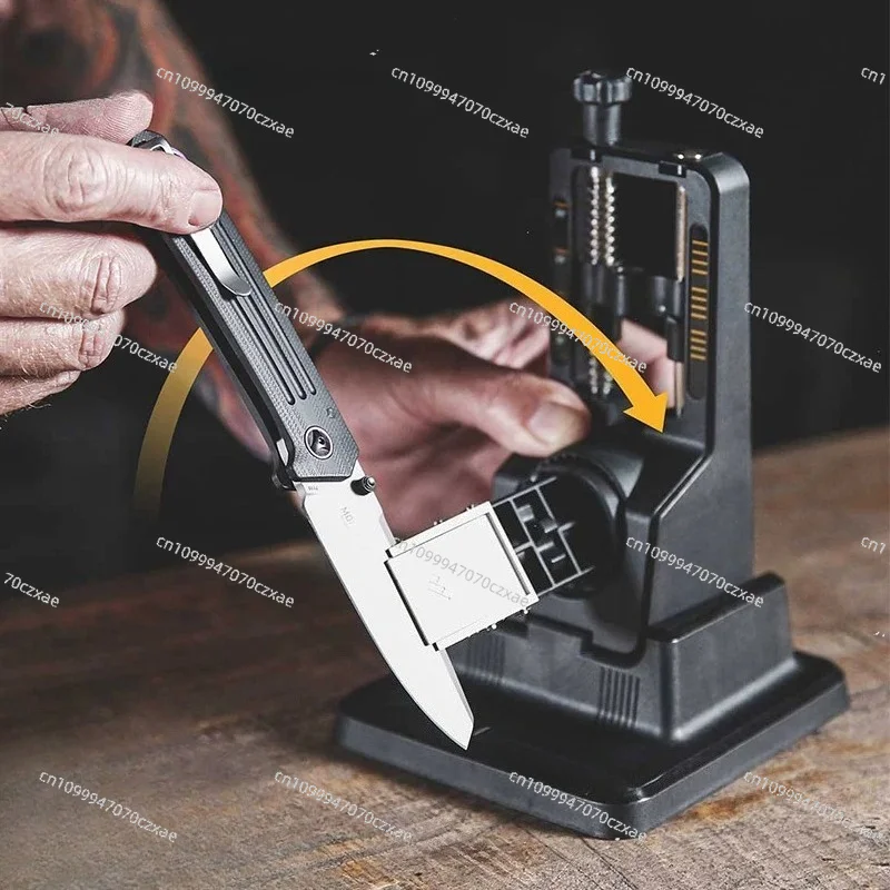 Fixed Angle Knife Sharpener Kit with Sharpening Stone & Honing Rod for Kitchen Knives & Swords
