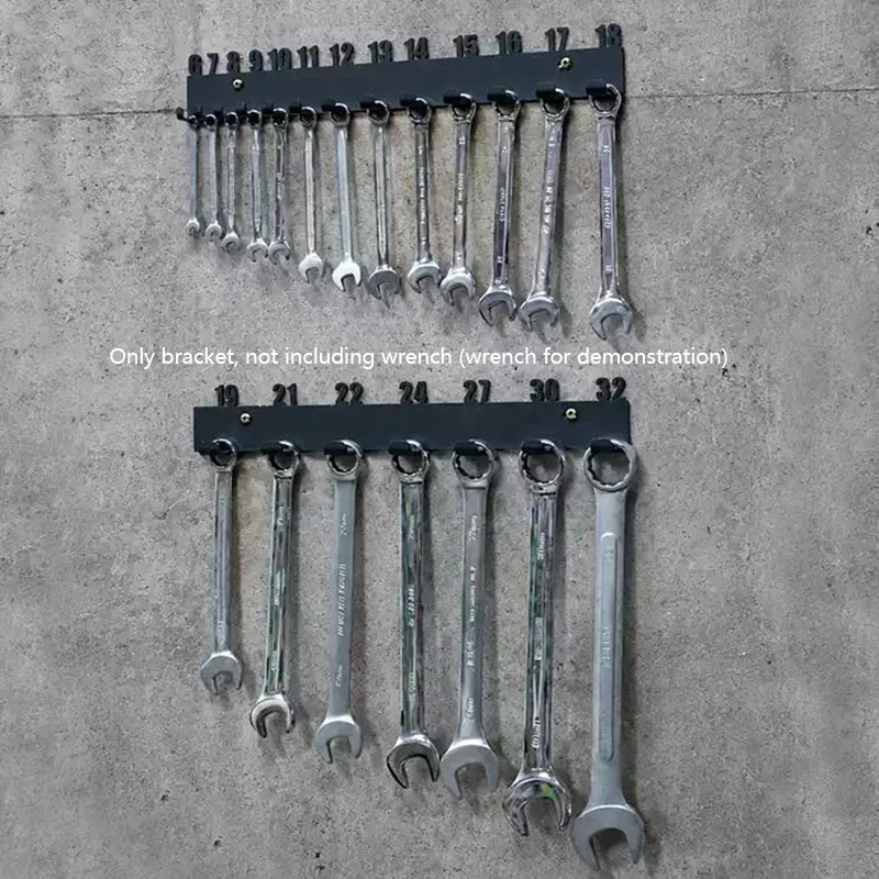 2pcs Hanging Rack, For Dual-use Wrench Ratchet Wrench Storage Bracket, Wrench Classification Hook Display (only bracket)