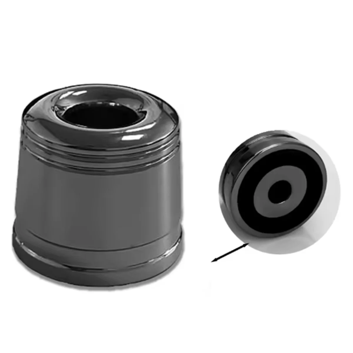 حامل أمان A04V بقطر 15 مم، قاعدة حلاقة ذات حافة مزدوجة مع حلقة مضادة للانزلاق فضية #2