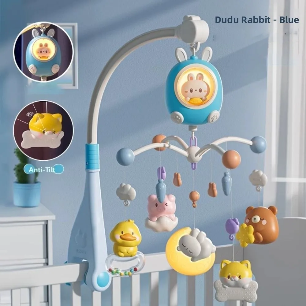 Met verlichting Roterende bedbel Muziekprojectie Hangende stijl Babybedje Mobiel Roterend ontwerp Kinderwagen Hangende pasgeboren baby
