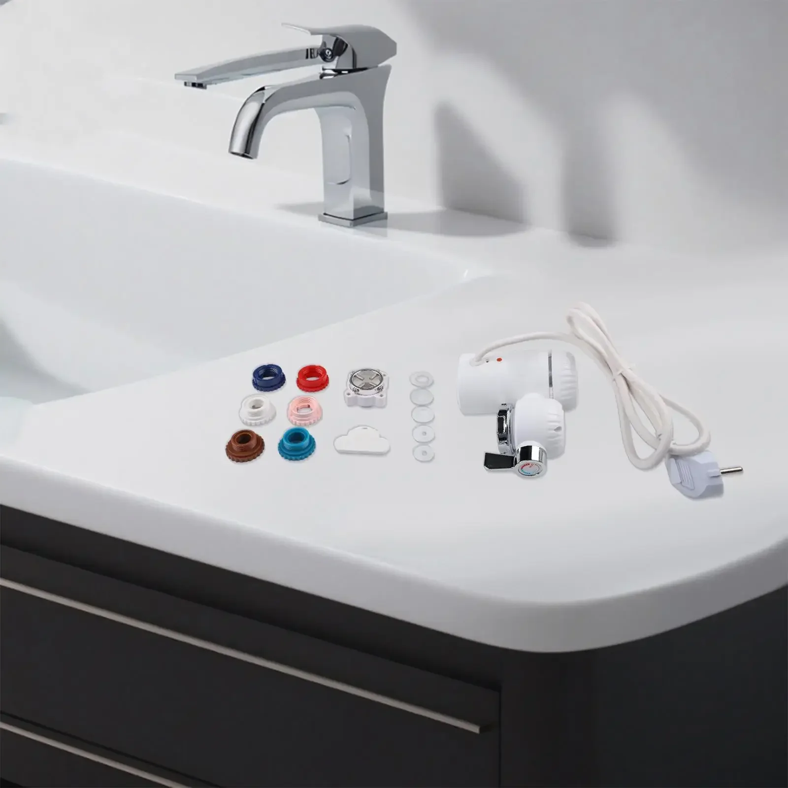 

14*13*6.5cm Tankless WaterHeater Versatile Multifuntional Use ABS Material Construction Compact Installation Size