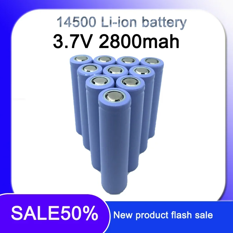 

2024 14500 3.7V 2800mAH lithium-ion rechargeable battery suitable for remote control, camera, MP3 player, speaker, radio, toy