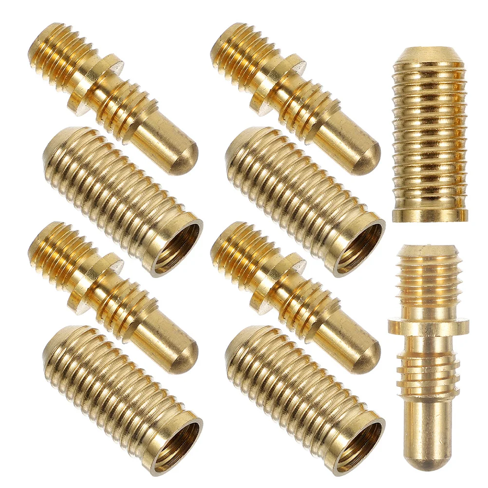 

5 Sets Pool Cue Joint Screws Copper Billiard Joint Adapter Screws Extension Stable Connection Billiard Cue Repair Accessories