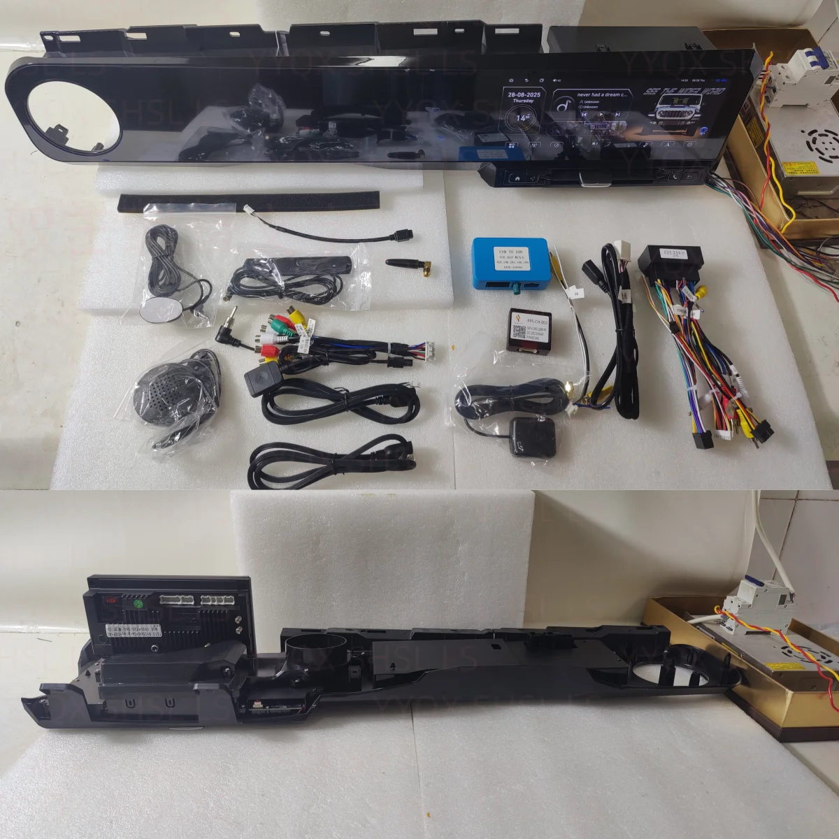 

24.6inch Dual ScreenAndroid Car Radio For JEEP Wrangler JL 2018-2022 Gladiator Multimedia Video Player GPS Navigation 4G Carplay