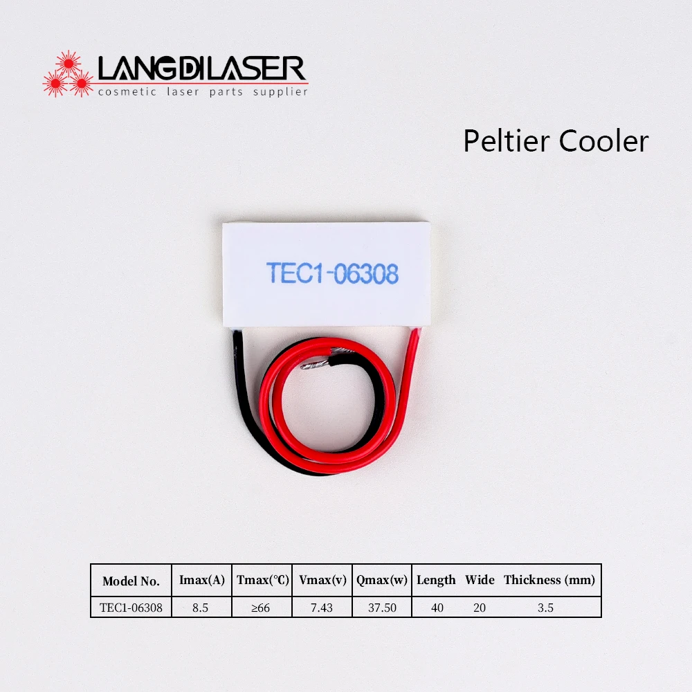 Peltier-Cooling-Plate TEC1-6308 For IPL Laser Beauty Machine Handpiece / Size 40*20*3.5mm