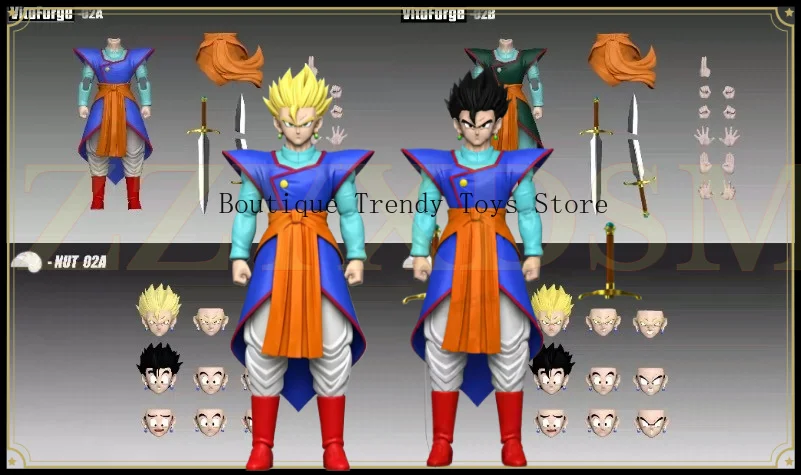 New VitoForge Studio Dragon Ball Z Son Gohan Supreme Kai Outfit Action Figure With Z Sword Anime Figurine Collectible Model Toy