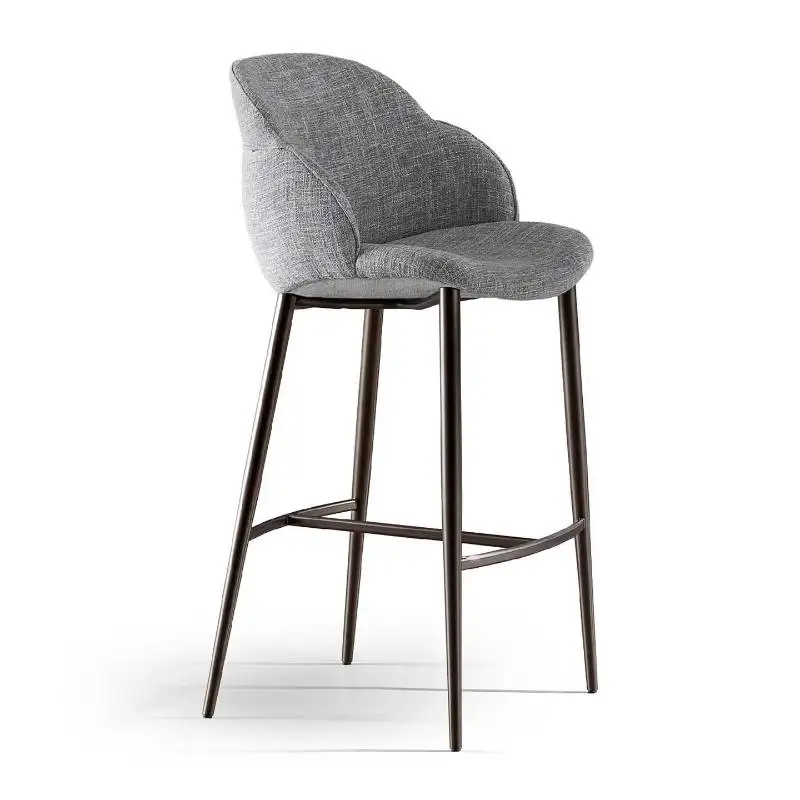 

Italian Minimalist Bar Chair Cloth Backrest Restaurants Cafes Bar Chair Barstool Ergonomic Sillas Para Barra Club Furniture