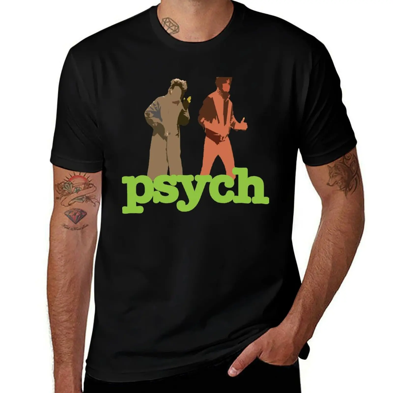 

Psych American Duos Shout Performance T-Shirt aesthetic clothes oversizeds street wear mens t shirts casual stylish