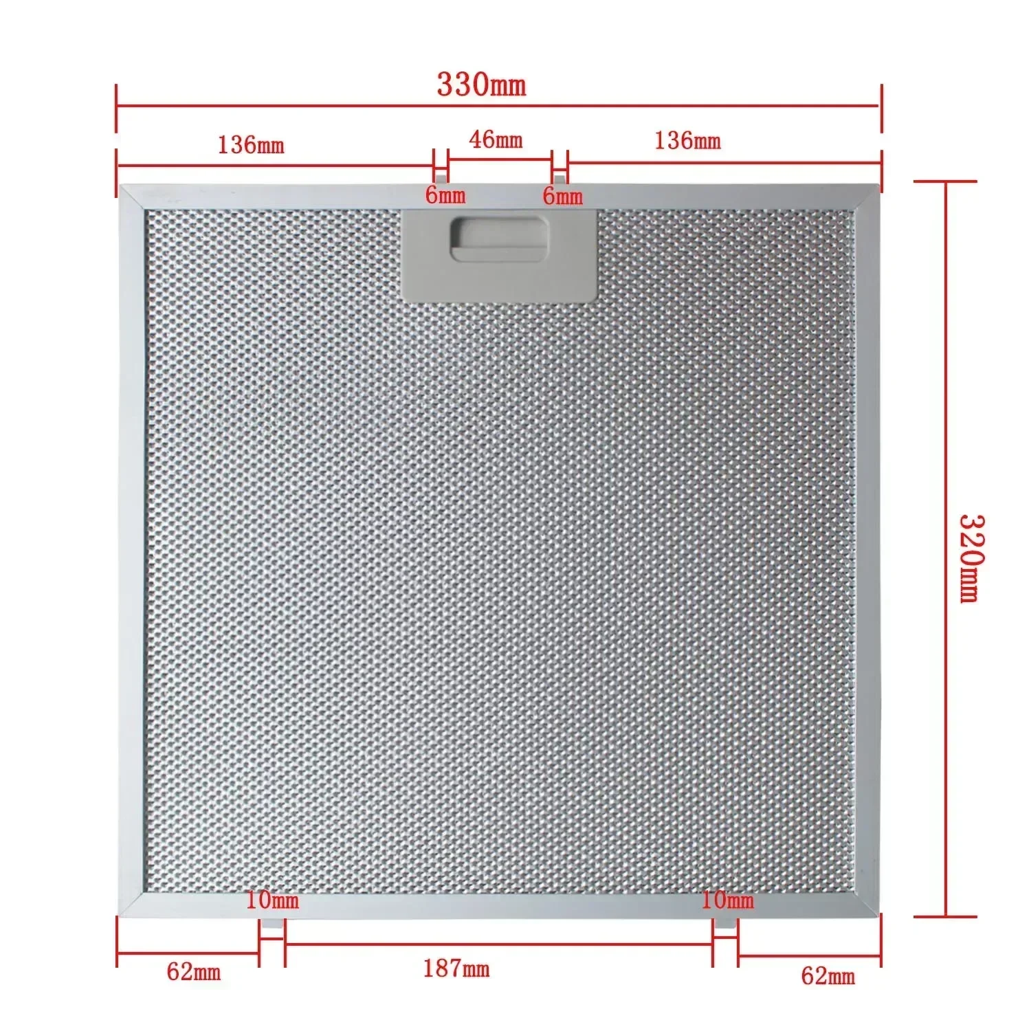 Cooker Hood Grease Filter Kitchen Extractor Aluminium 33 x 32 CM Bosch NEFF 33x32 00362381 Range Hood Filter 330x320mm