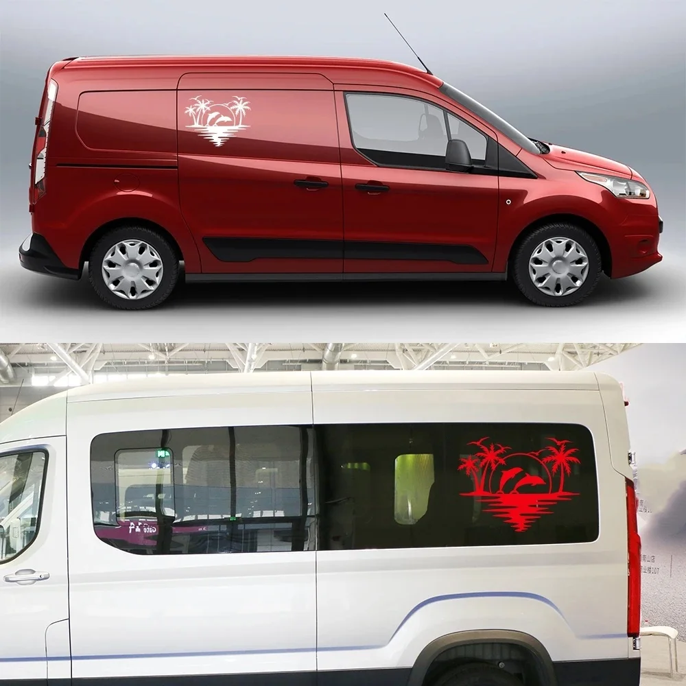 

Виниловая наклейка для кемпинга на прибрежье, водонепроницаемая, устойчивая к УФ-излучению, для окон и бамперов авто, фургонов, внедорожников, 1 шт.