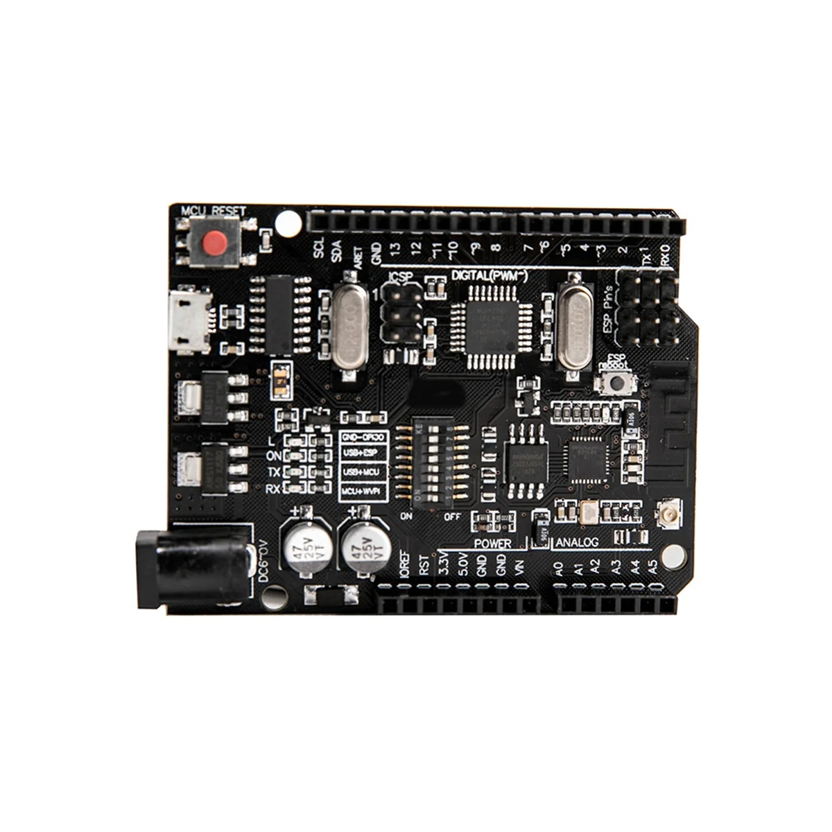 Placa do desenvolvimento apropriada para acessórios eletrônicos do conjunto, Wi-Fi, Unor3, Atmega328P, Esp8266, memória 32Mb, USB-TTL, Ch340G