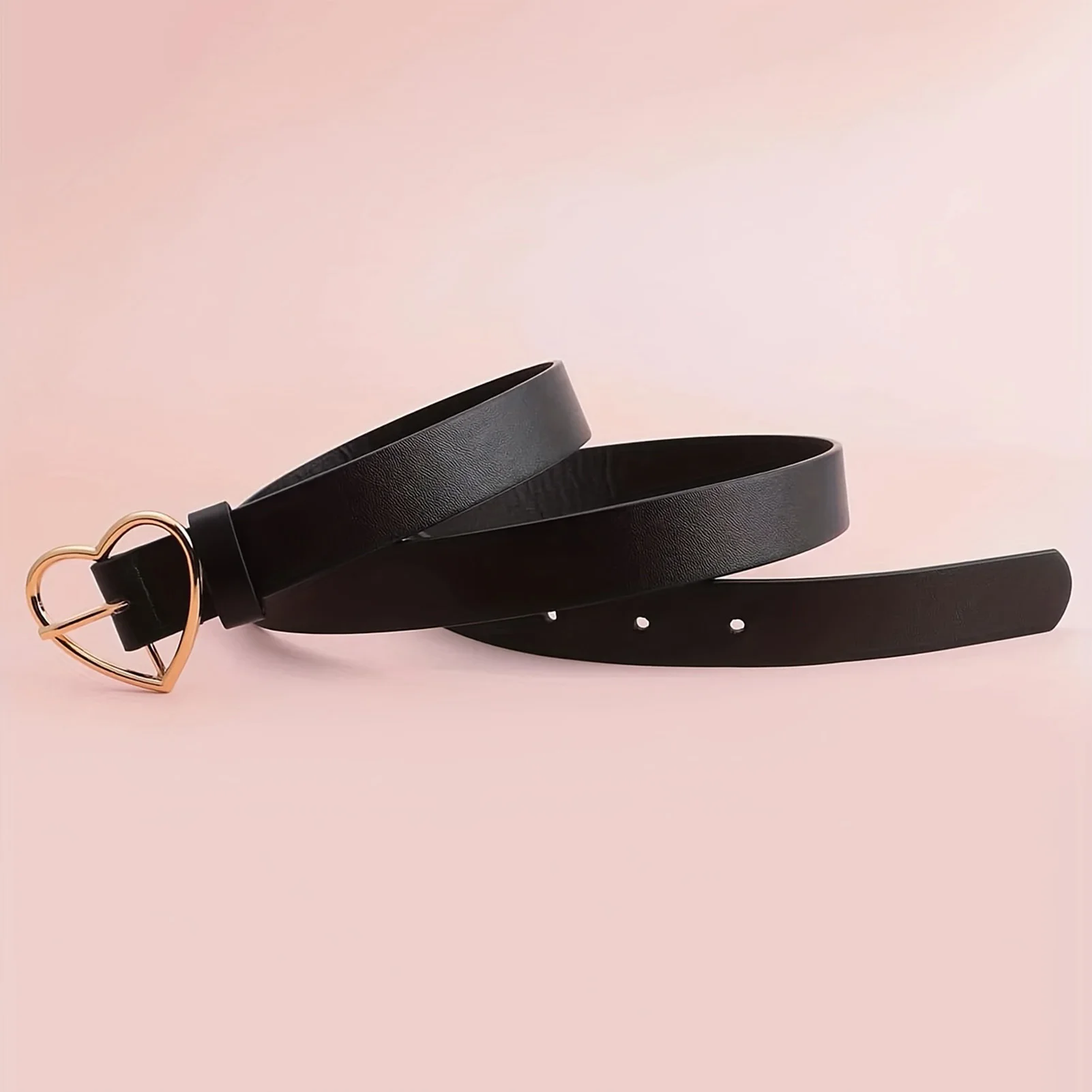 Women's Casual Retro Style Jeans Belt Adjustable Solid Color Daily Waist Belt for Women and Girls Birthday Gifts
