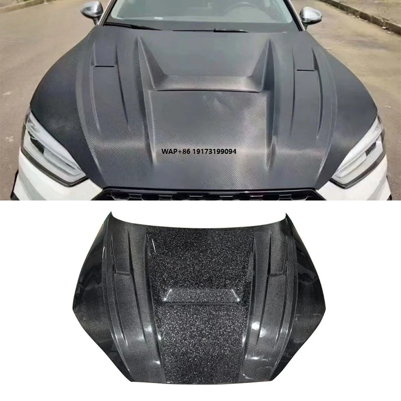 

Карбоновый капот для A5 S5 2020+ Высококачественная крышка двигателя из кованого карбона