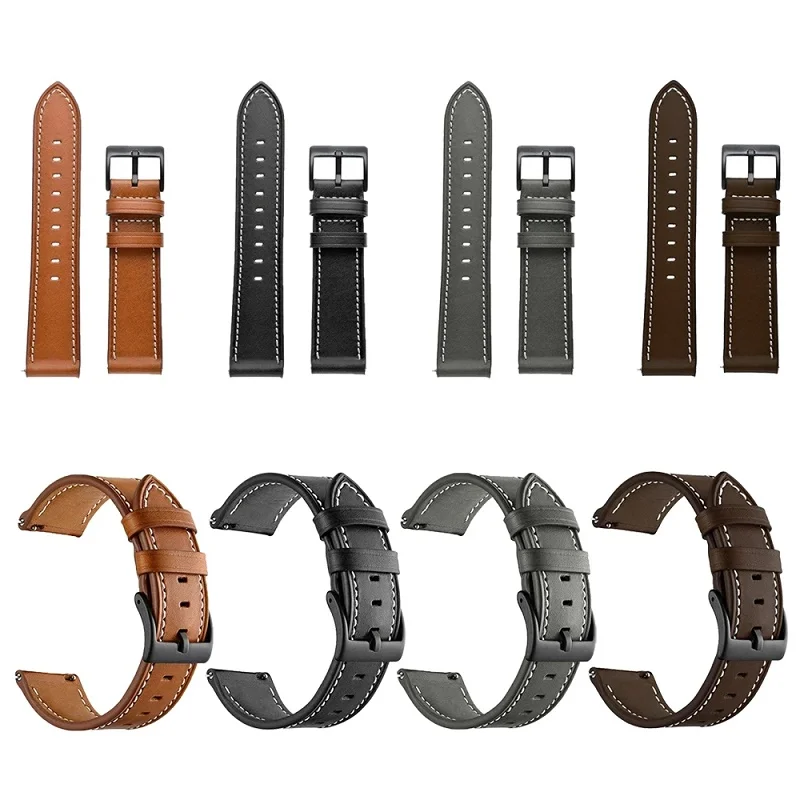 20mm 22mm  Leather Strap For Huawei Watch GT 3 Honor Magic 2 GT3 Pro Runner 43mm 46mm 42mm Wristband Bracelet Belt Accessories