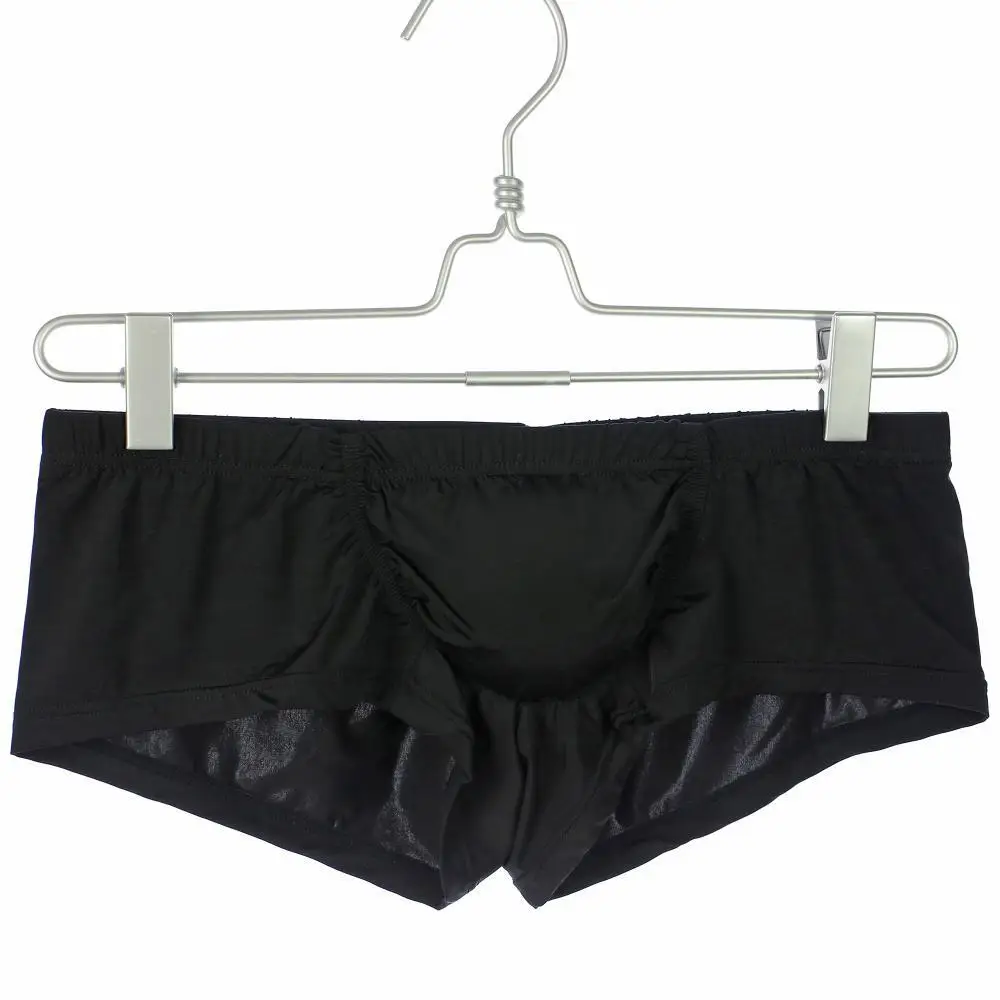 Sexy Unterwäsche Männer Eis Seide Boxer Niedrige Taille U Konvexen Beutel Männlichen Höschen Atmungsaktive Feste Unterhose Shorts Boxer Für Mann