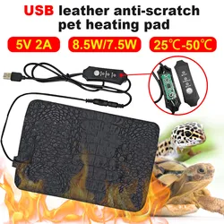 Heating Pad Pet Reptile Electric Blanket USB Waterproof Adjustable 3 gear temperature Controller Winter Home Heated Mat Warm Pad