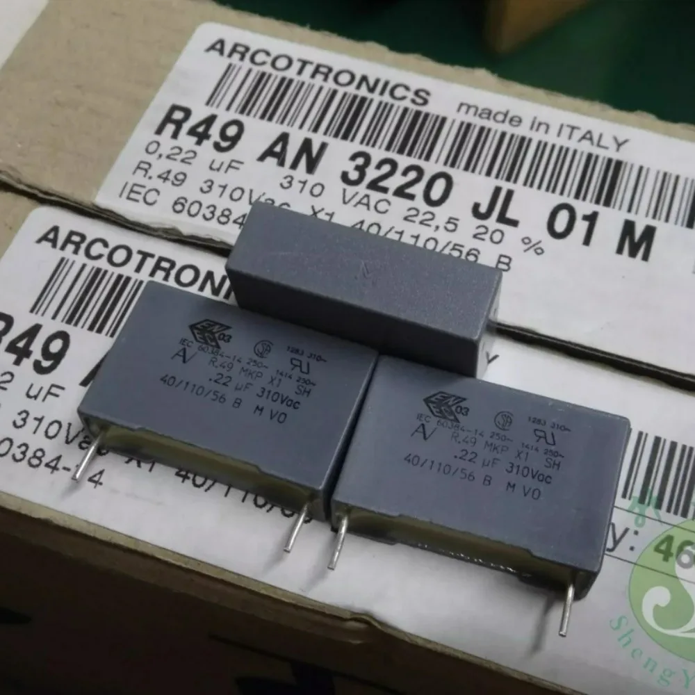 10pcs/lot AV R49 0.22uf 310VAC 220nf u22 224 Brand New 22mm Film Capacitor R49AN3220JL01M